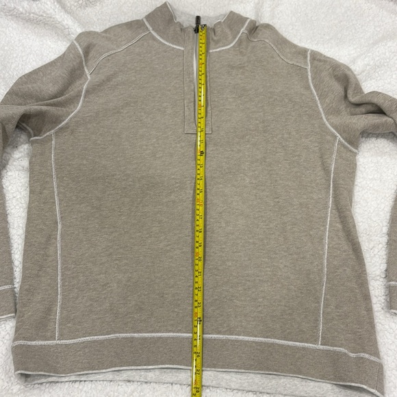 Tommy Bahama Beige Reversible Half Zip - Picture 6 of 6